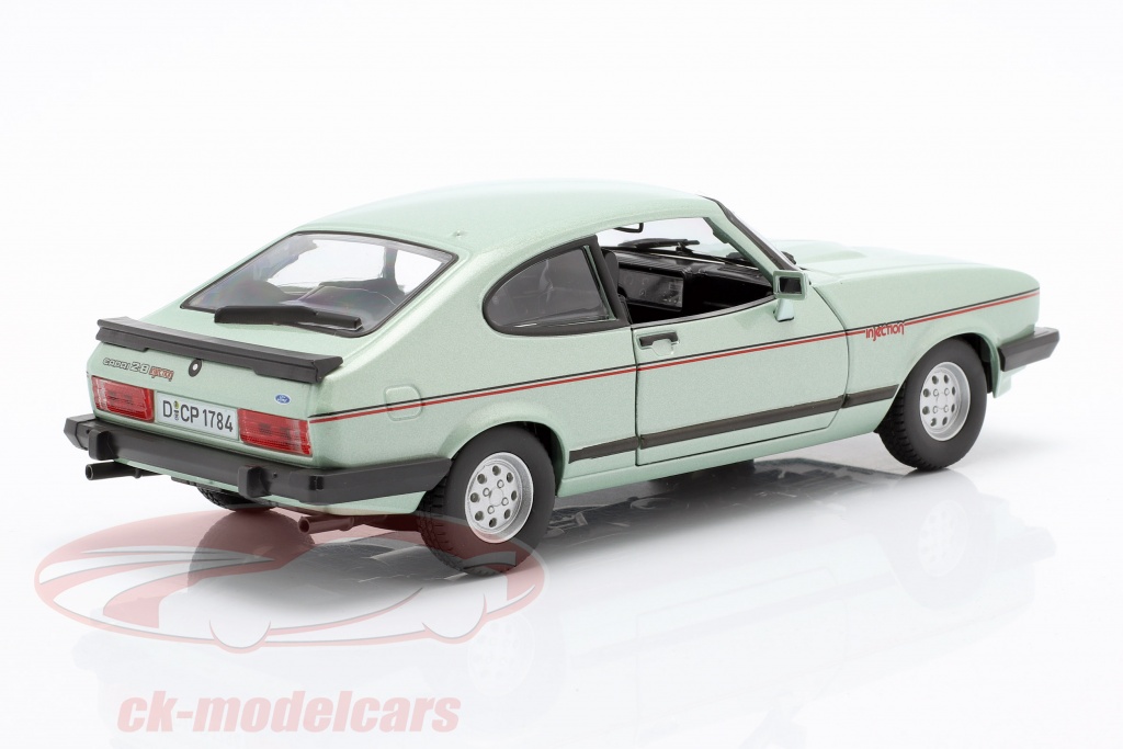 BBURAGO 1982 FORD Capri 2.8 Injection 1:24 Echelle Moulé Vert Voiture - Foto 2
