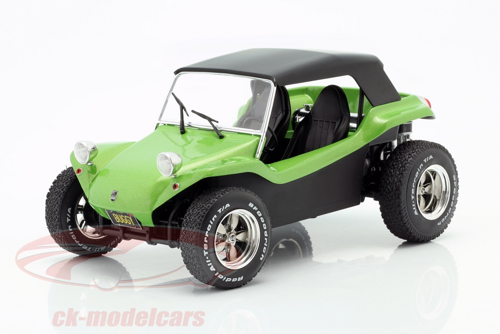 Meyers Manx Buggy mit Softtop Baujahr 1968 grün metallic / schwarz 1:18 Solido
