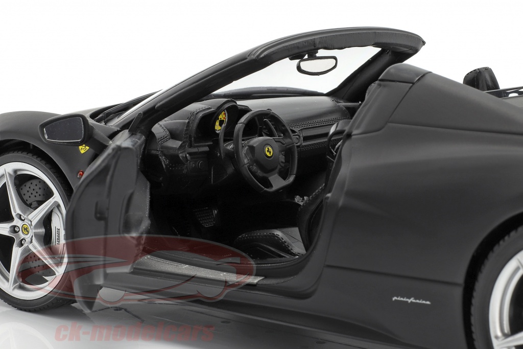 Hotwheels 1 18 フェラーリ458スパイダーmy 11マットブラック分の遺産 X5528 モデル 車 X5528