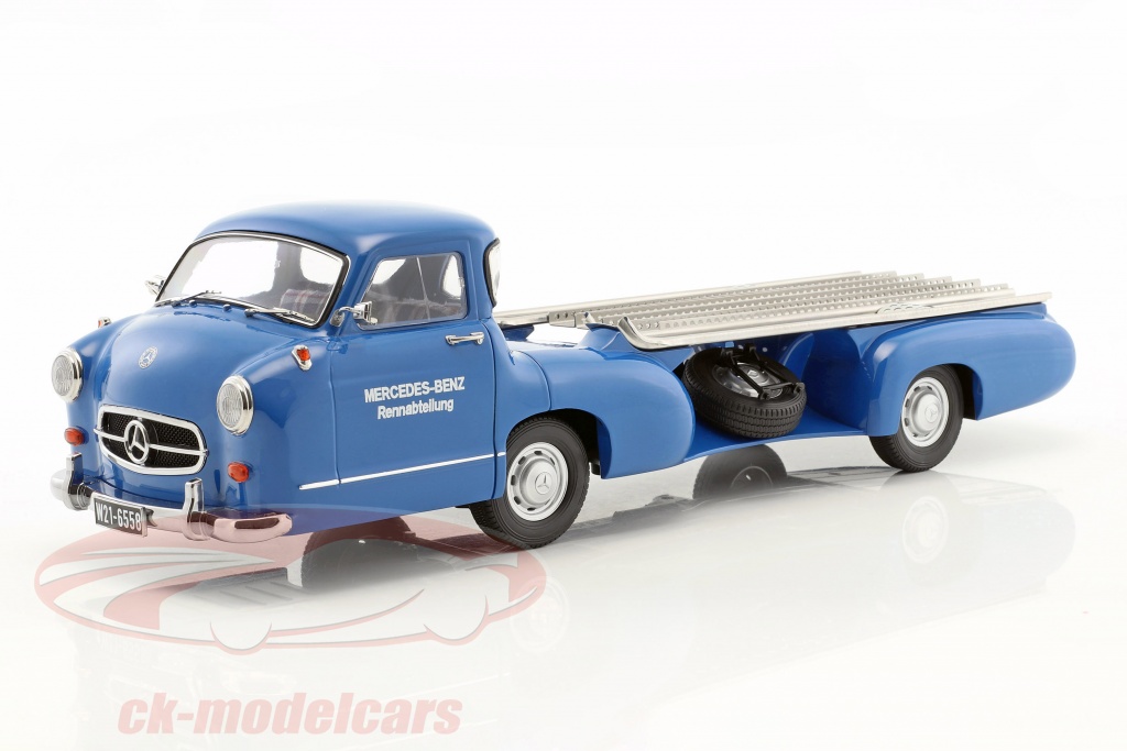 Mercedes-Benz Renntransporter "la azul milagro" año 1955 azul 1:18 iScale