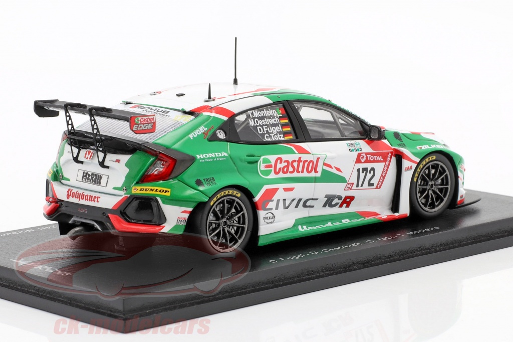 Modellino Honda Civic 11° 2023 Scala 1/43 - Rosso Metallizzato Con Supporto