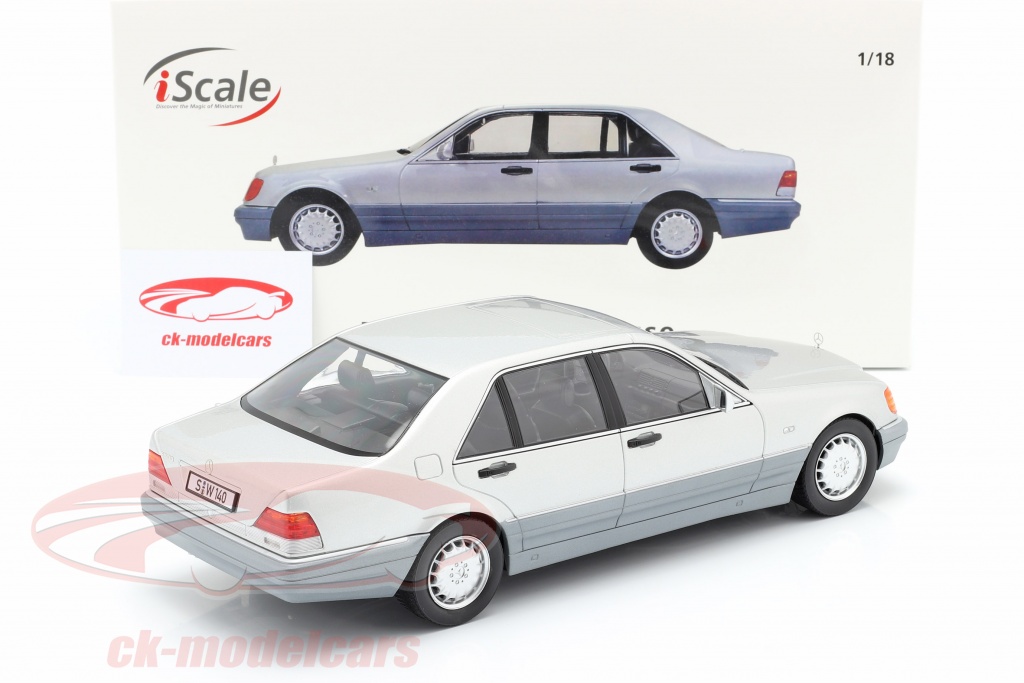 Iscale 1 18 Mercedes Benz S500 W140 Year 1994 98 Brilliant Silver Gray 11800000046 Model Car 11800000046 118000000046