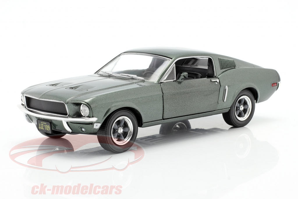 Ford Mustang GT Byggeår 1968 film Bullitt (1968) grøn metallisk 1:24 Greenlight