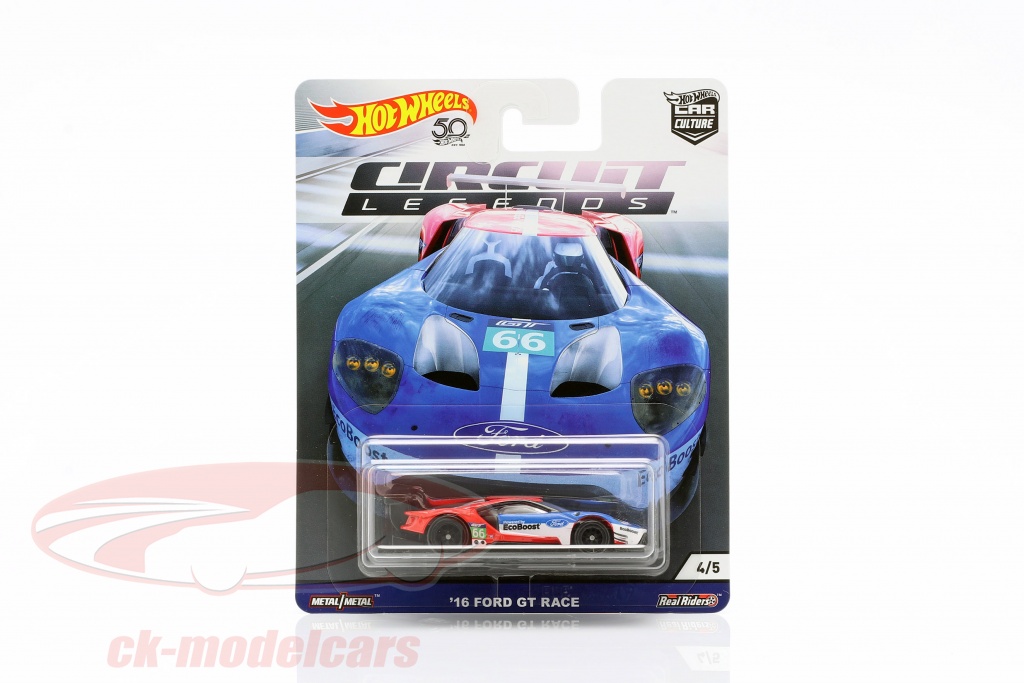 Ford GT Race #66 2016 blue / red / white 1:64 HotWheels