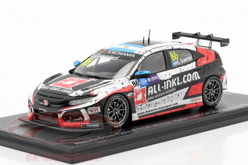 Spark 1:43 Honda Civic Type R TCR #86 Winner Race 3 WTCR Macau Guia ...
