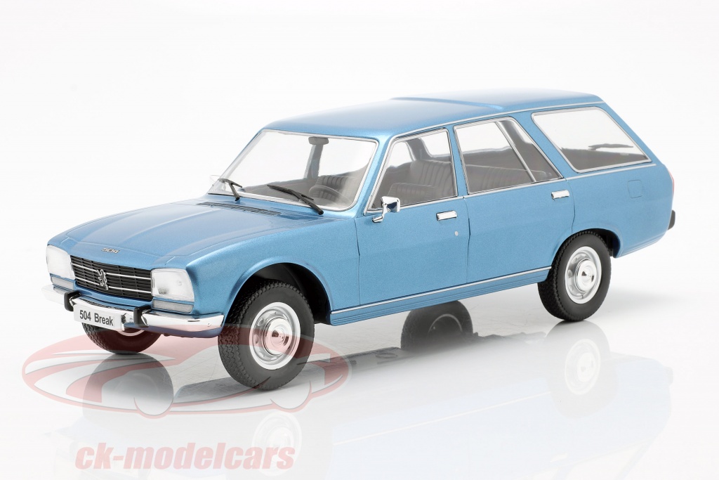 ModelCarGroup 1:18 Peugeot 504 Break Year 1976 blue metallic ModelCar ...