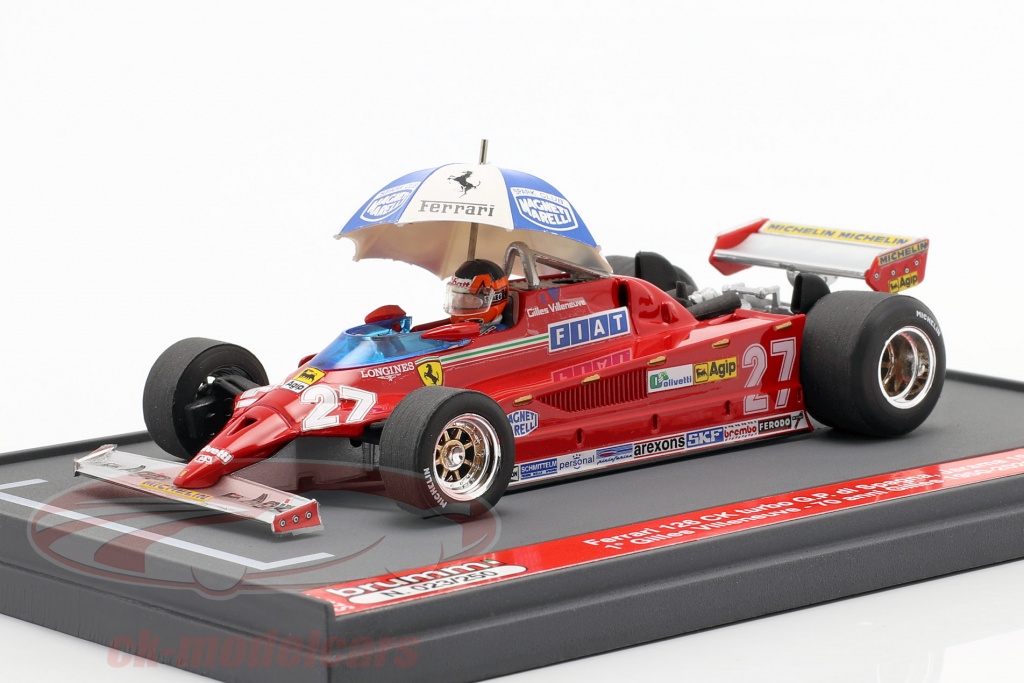 Gilles Villeneuve Ferrari 126CK #27 ganador Español GP fórmula 1 1981 1:43 Brumm