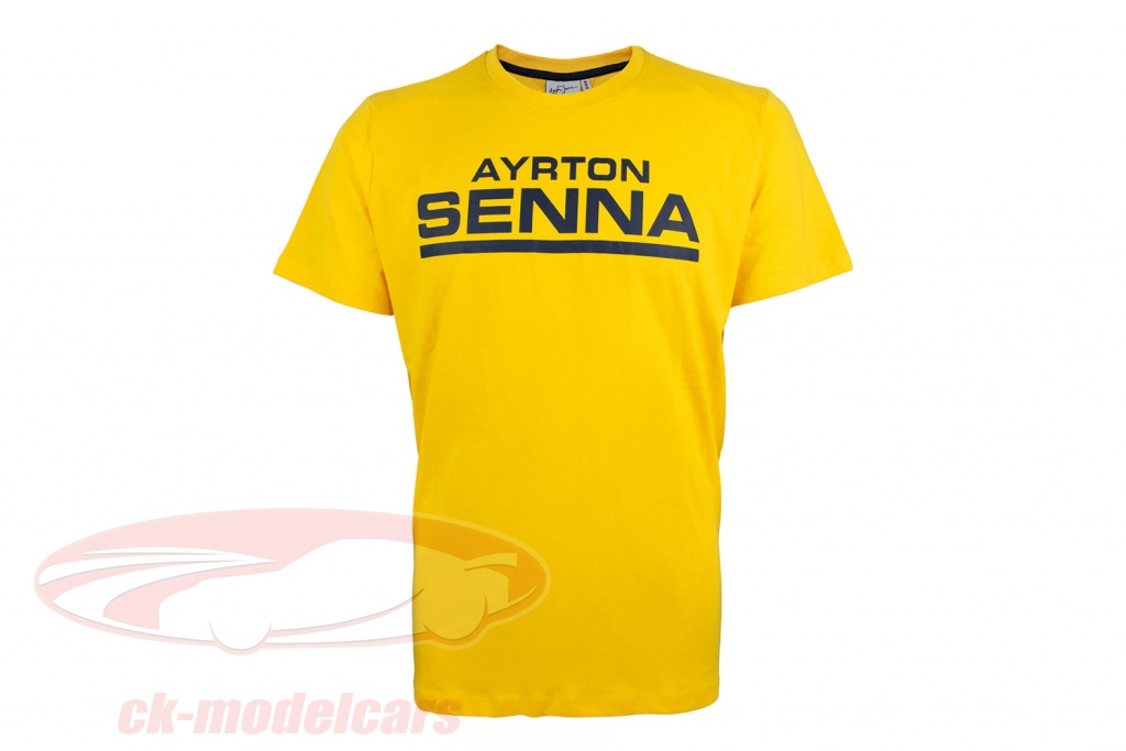 Ayrton Senna T-Shirt Racing Firma giallo