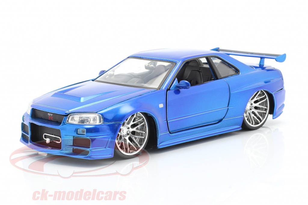 Brian´s Nissan Skyline GT-R (R34) Fast and Furious blau 1:24 Jada Toys