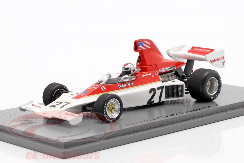 Mario Andretti Parnelli VPJ4 #27 4e Zweeds GP formule 1 1975 1:43 Spark