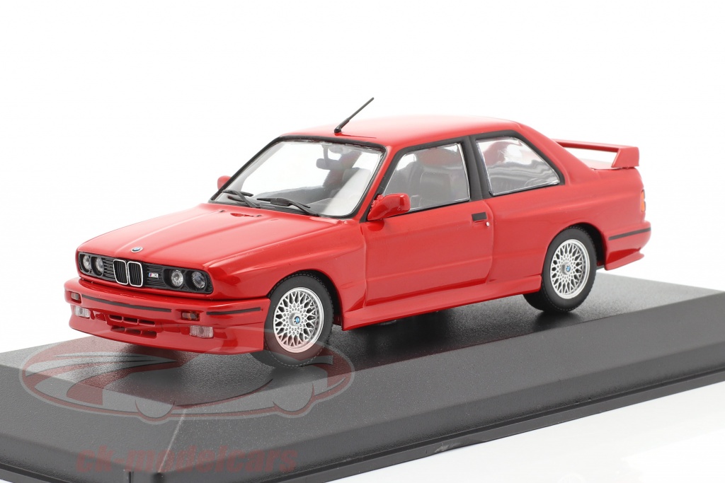 BMW M3 (E30) bouwjaar 1987 rood 1:43 Minichamps