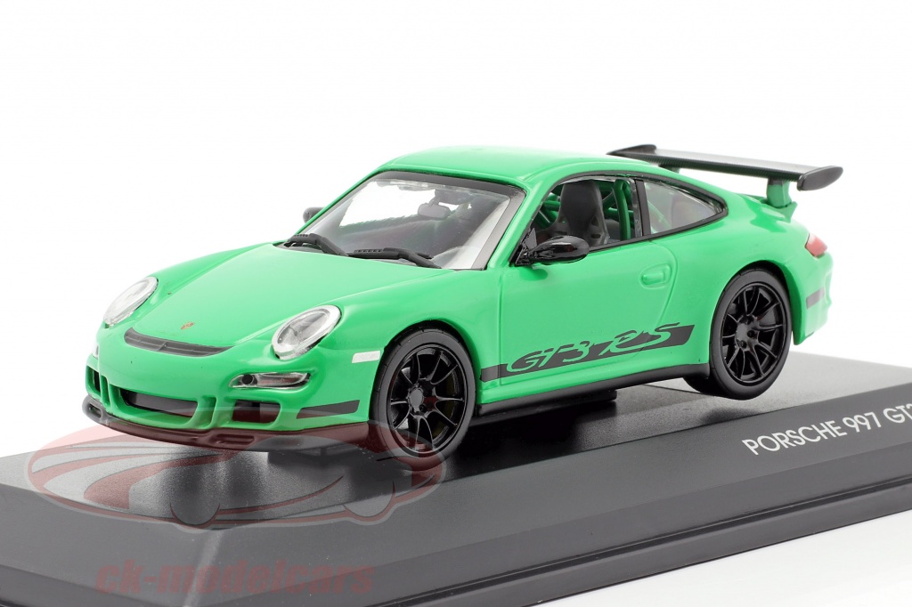 Porsche 911 997 GT3 RS grün / schwarz 1:43 Lucky Diecast