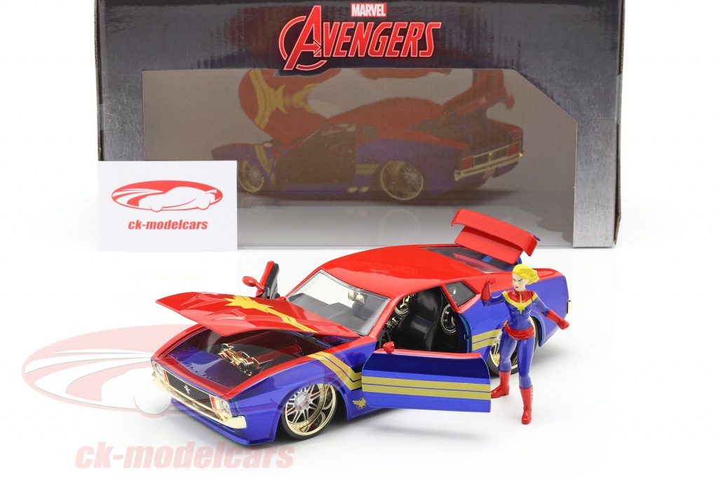 Voiture Jada Toys Marvel - Captain Marvel & Ford Mustang Mach 1 1973 - 1:24 Neuve
