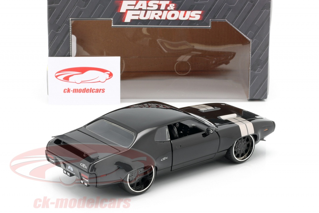 Jadatoys 1:24 Dom's Plymouth GTX Fast and Furious 8 2017 black 