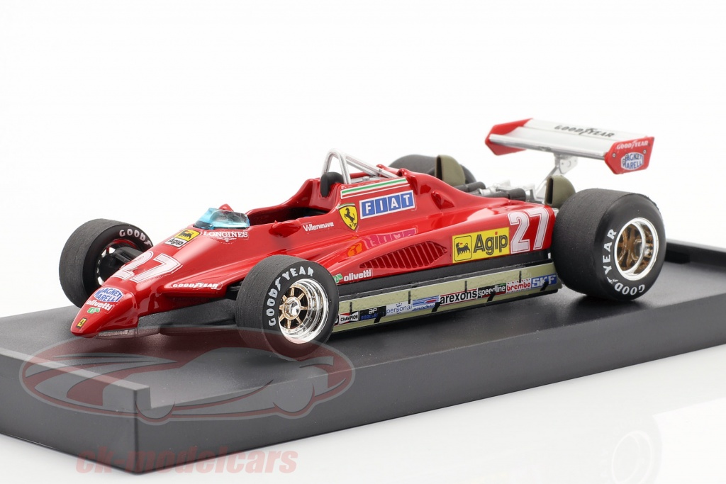 Gilles Villeneuve Ferrari 126C2 #27 2nd San Marino GP Formel 1 1982 1:43 Brumm