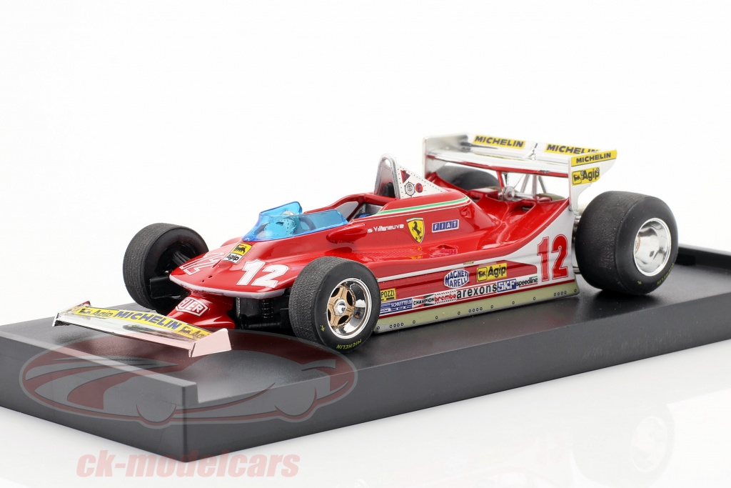 Gilles Villeneuve Ferrari 312 T4 #12 GP Monaco Formel 1 1979 1:43 Brumm