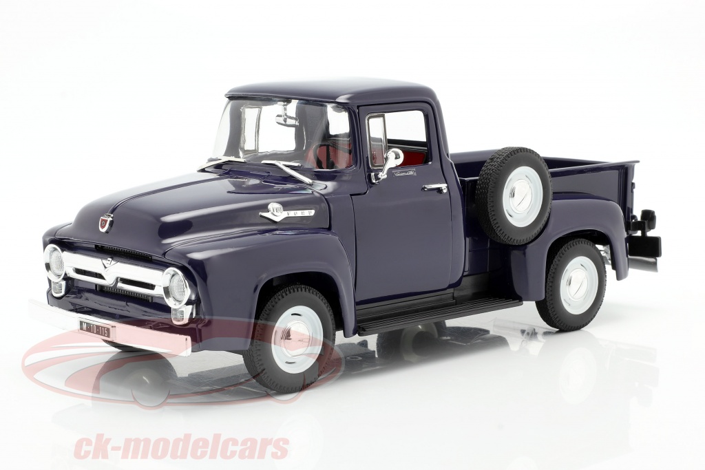 Ford F-100 Pick Up Year 1956 blue 1:18 Welly