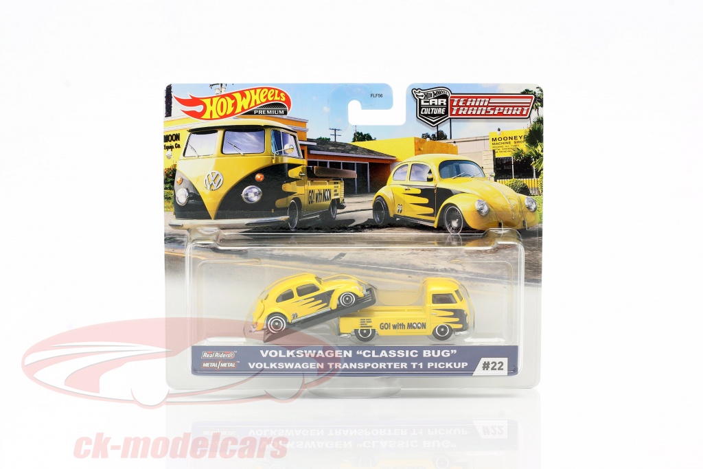 Set Team Transport: Volkswagen VW Classic Bug & Transporter T1 Pick-Up 1:64 HotWheels