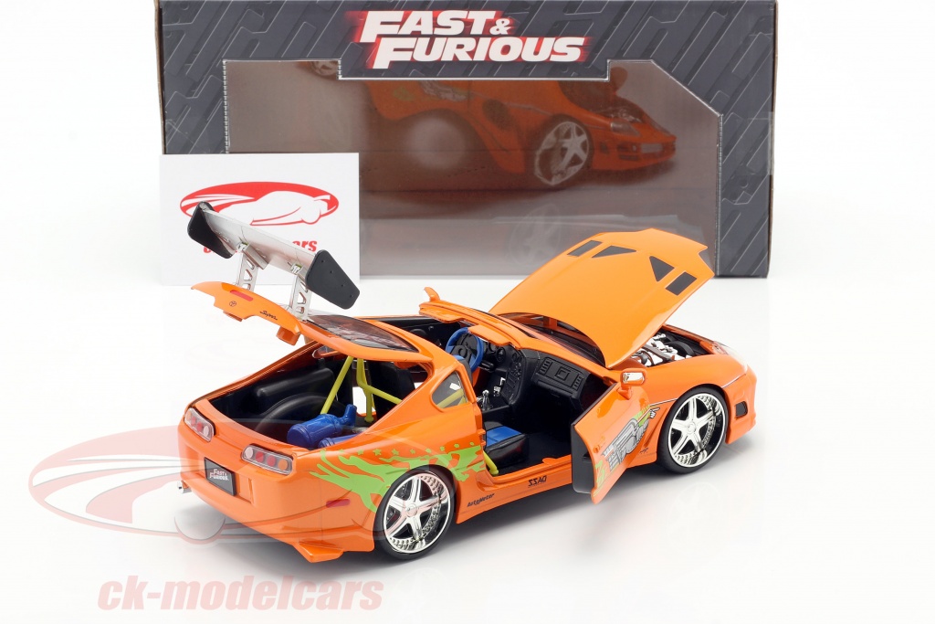 orange 1:24 Jada Toys Brian's Toyota Supra Film Fast & Furious 7 2015 