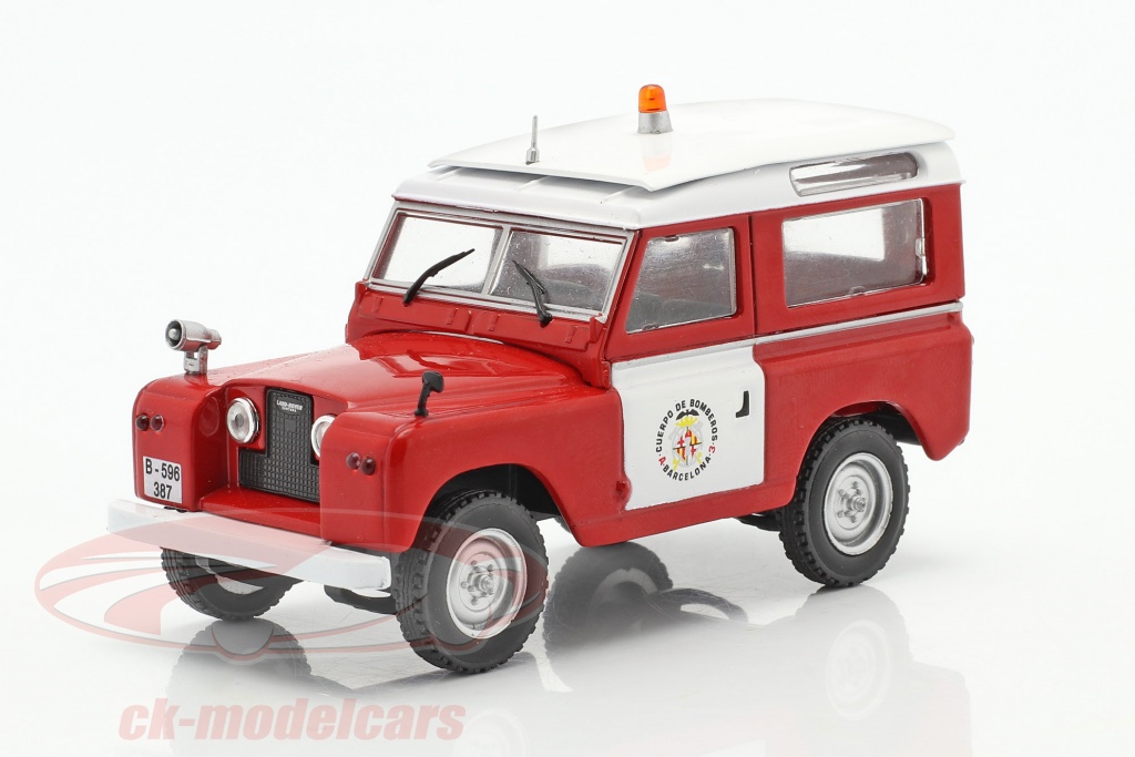 Land Rover II 消防处 巴塞罗纳 红 / 白色 1:43 Altaya