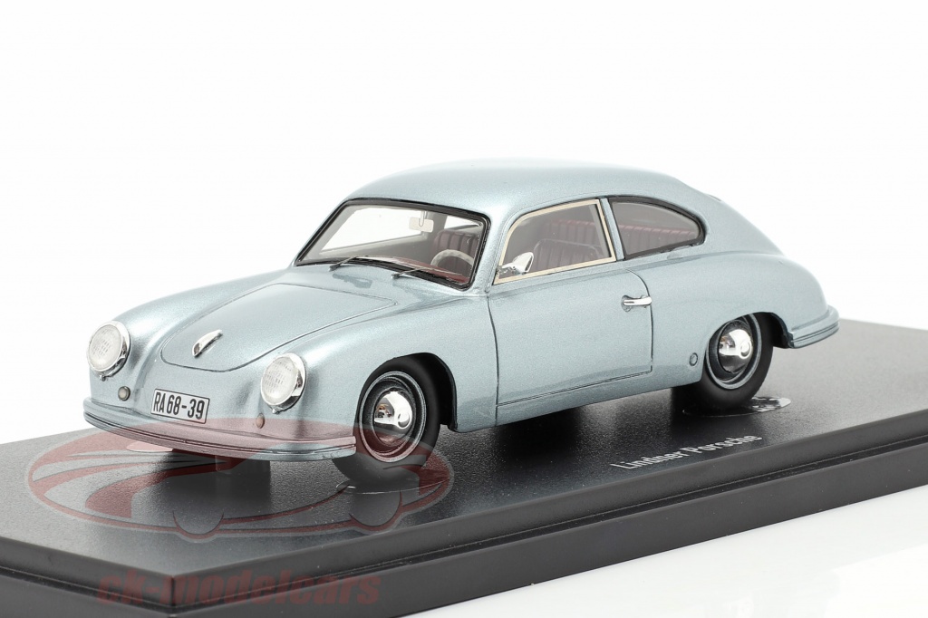 Lindner Porsche prototype year 1953 silver blue 1:43 AutoCult