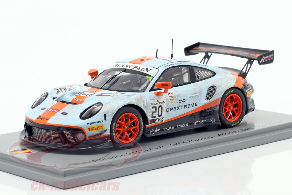 Porsche 911 GT3 R #20 vincitore 24h Spa 2019 Sporco Gara versione 1:43 Spark