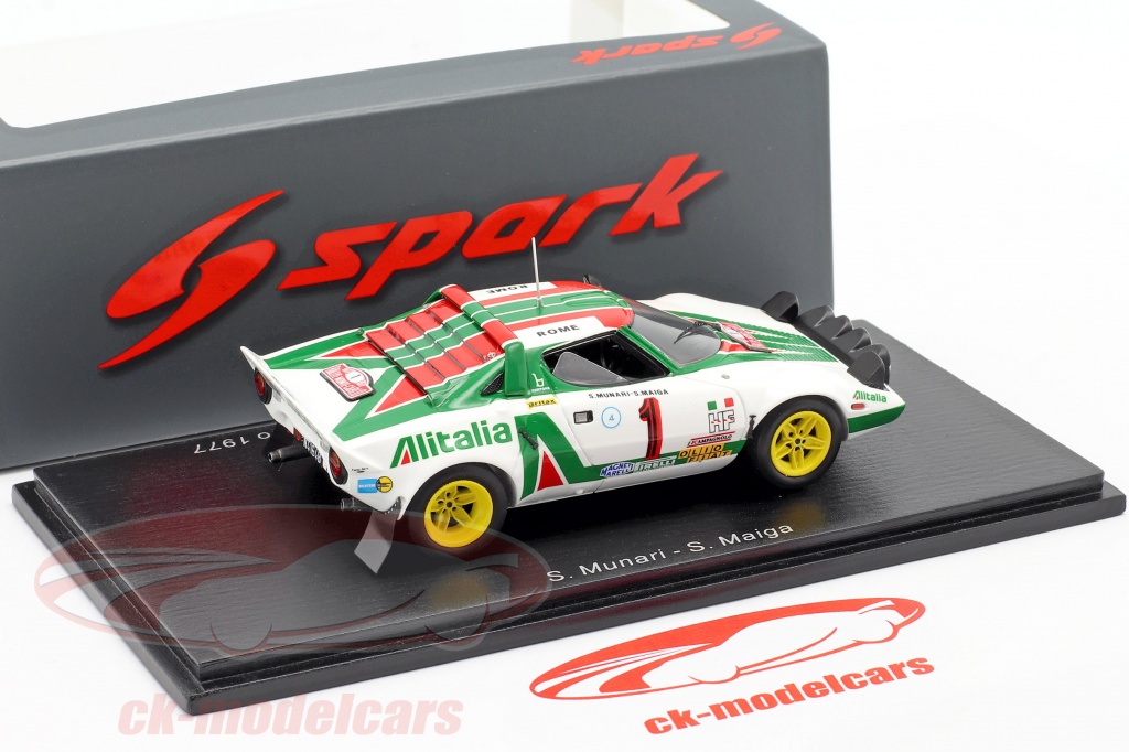 Spark 18S535 - Lancia Stratos HF N°1 - Vainqueur Rallye Monte Carlo 1977 (1/18, Résine) - Prévente