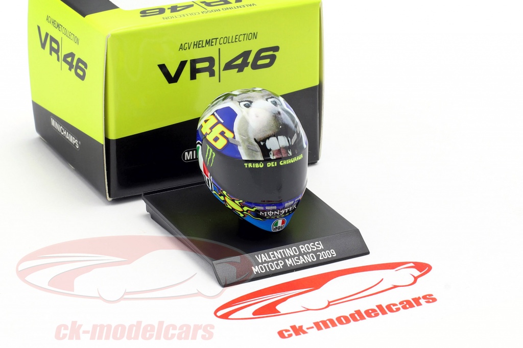 Minichamps 1:10 Valentino Rossi Vincitore Misano MotoGP Campione del mondo  2009 AGV casco 315090056 modello auto 315090056 4012138168725