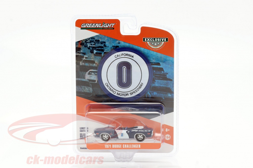 Dodge Challenger #0 Official Pace Car Ontario Motor Speedway 1:64 Greenlight