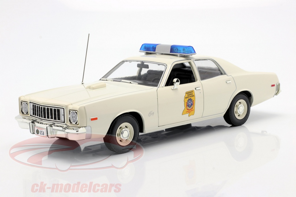 Plymouth Fury Highway Patrol 1975 Smokey and the Bandit 1977 Branco 1:18 Greenlight