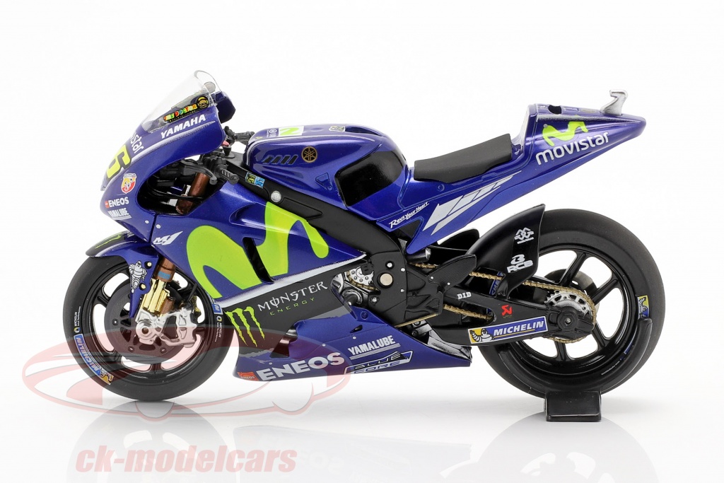 Collectable Model VALENTINO ROSSI Yamaha YZR-M1 2013 MotoGP Bike 1:18 Scale 