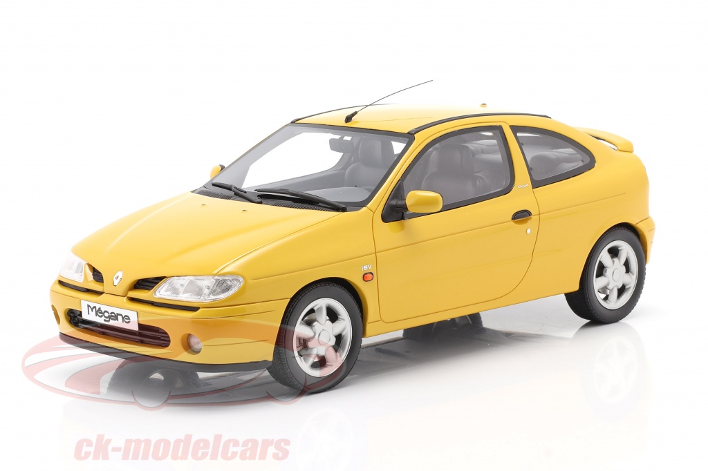 Renault Megane Mk1 Coupe 2.0 16V Ano de construção 1999 amarelo girassol 1:18 OttOmobile