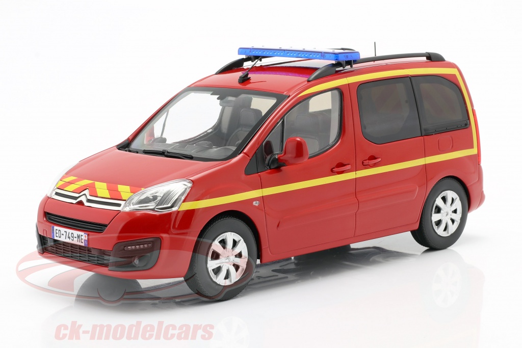 Norev 1 18 Citroen Berlingo Fire Department Year 2017 Red Yellow 181641 Model Car 181641 3551091816416