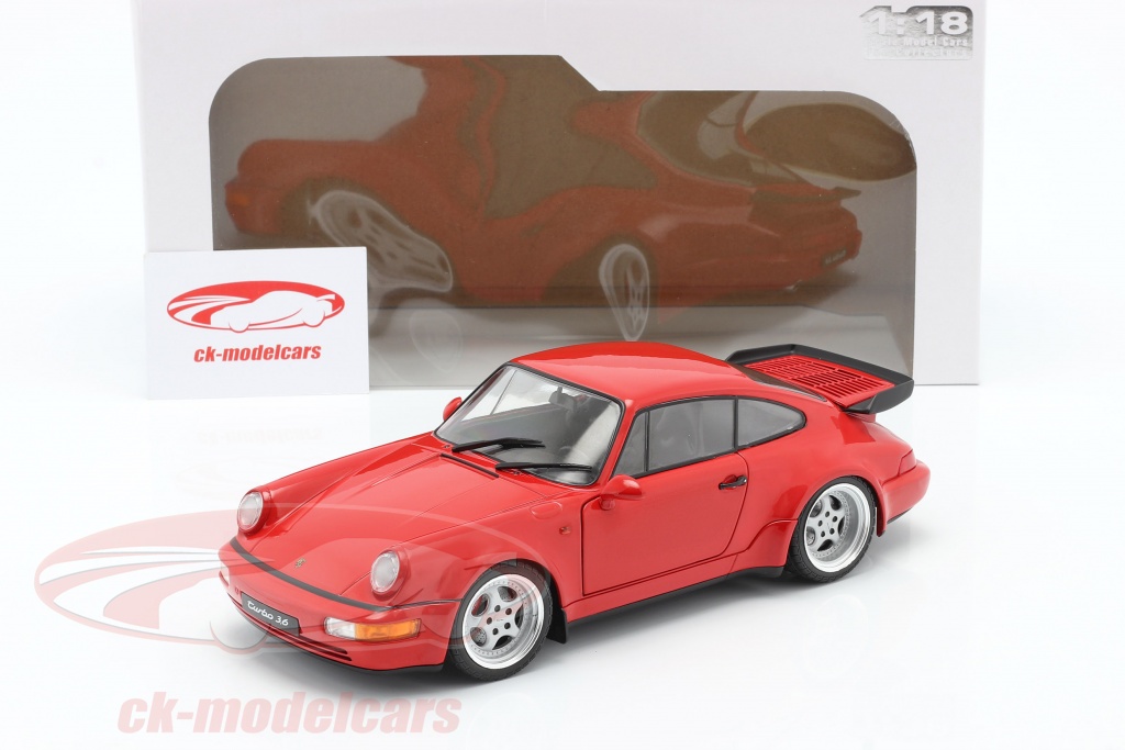 Solido 1 18 Porsche 911 964 3 6 Turbo 建設年 1990 警備員 赤 S モデル 車 S