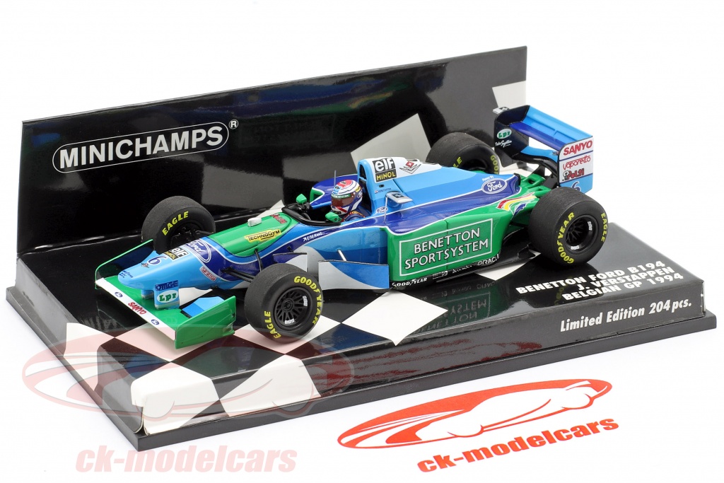 Miniature Minichamps 1/43 Benetton Ford B194 - Verstappen Hockenheim 1994 - Occasion