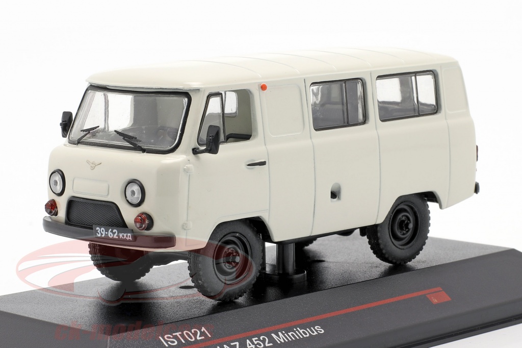 UAZ 452 minibus Bouwjaar 1980 Wit 1:43 IST-Models