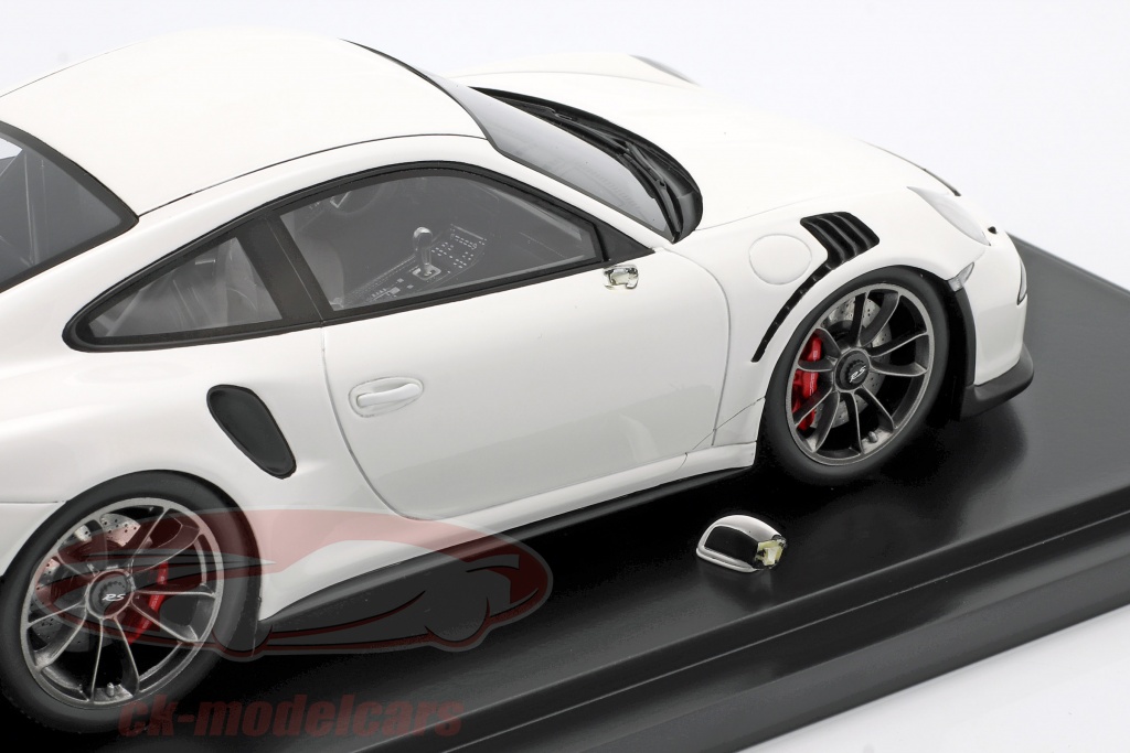 Porsche 911 (991) GT3 RS año 2015 blanco con Escaparate 1:18 Spark / 2nd elección
