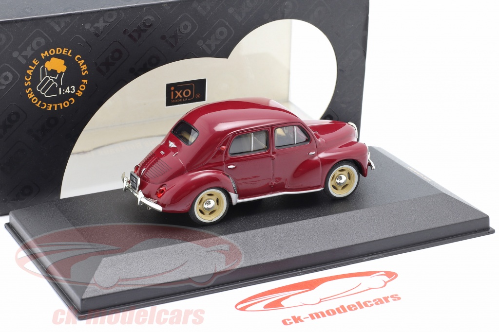 Miniature IXO 1/43 Renault 4CV Gazoline - Rouge Et Blanc - Occasion