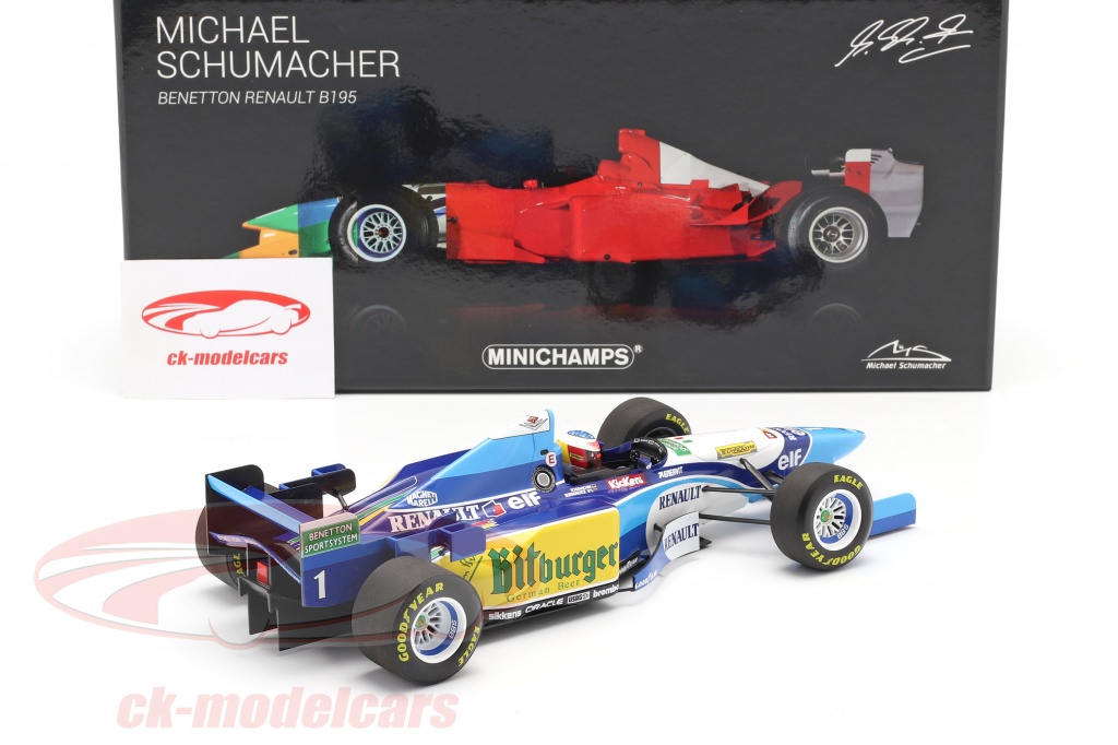 hostilidad Más temprano Navidad Minichamps 1:18 Michael Schumacher Benetton B195 #1 fórmula 1 Campeón  mundial 1995 113951501 modelo coche 113951501 4012138167254