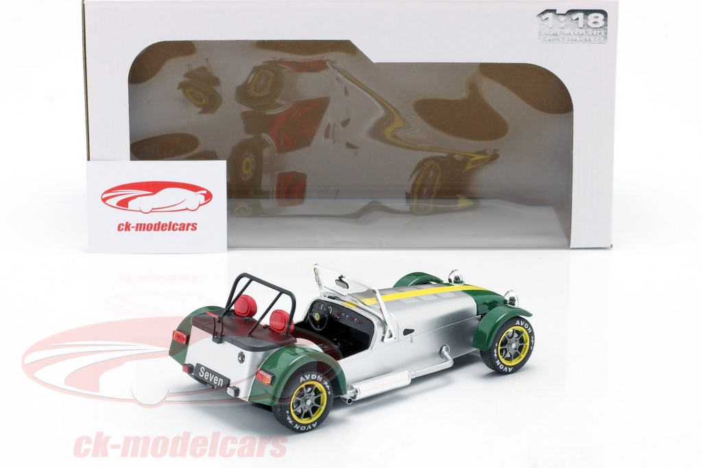 1989 Lotus Seven Silver and Green 1/18 Diecast Model Car by Solido S1801803 for sale online 