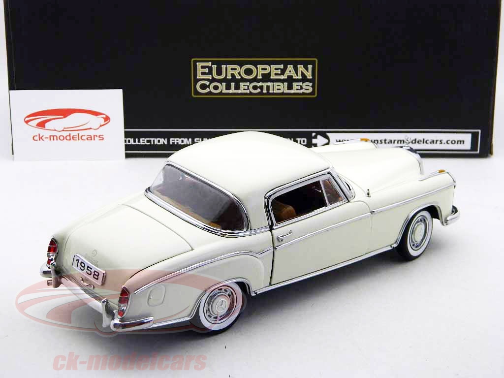 Sunstar 3576 1/18 Ölçek, 1958 Mercedes Benz 220SE Open Convertible, Siyah/Bej, S