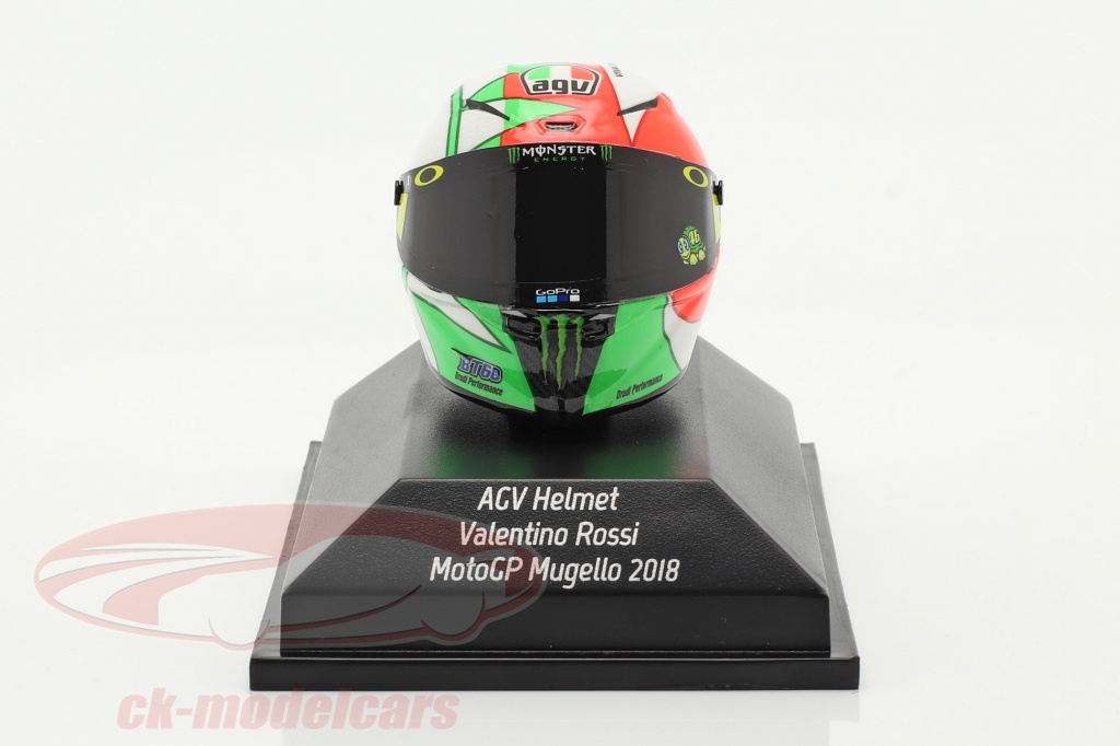 Minichamps 1:8 Valentino Rossi 3 ° MotoGP Mugello 2018 AGV casco 399180086  modello auto 399180086 4012138162426