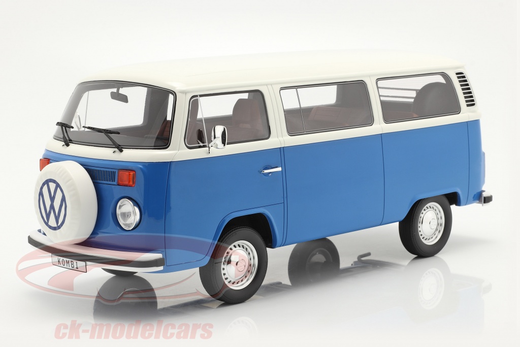 Volkswagen VW Bus Tipo 2 Año de construcción 1978 azul / Blanco 1:12 OttOmobile