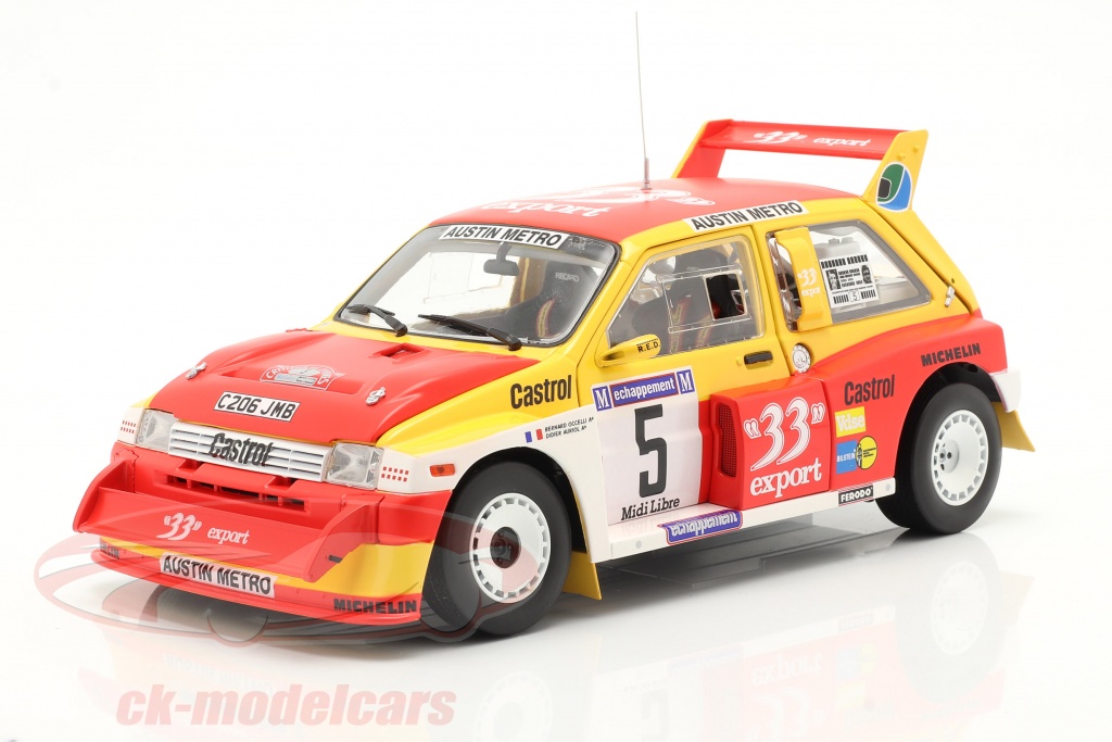 MG Metro 6R4 #5 gagnant Rallye Criterium de Cevennes 1986 1:18 SunStar