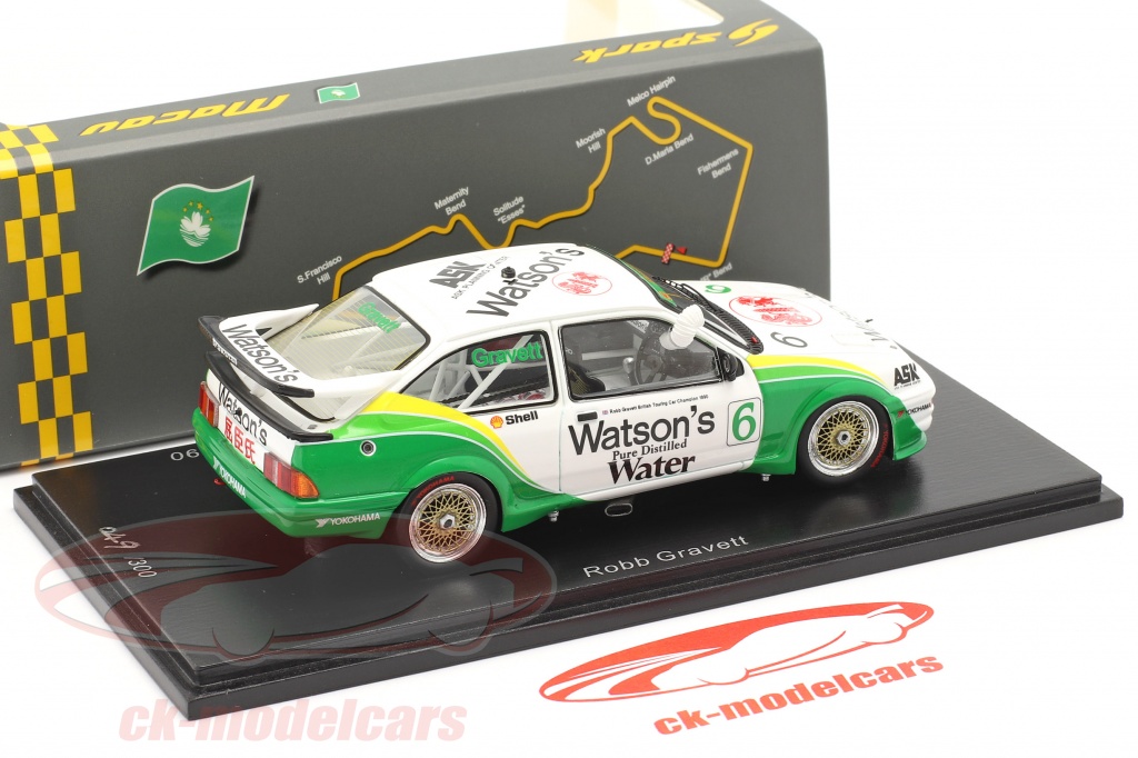 SPARK MODEL SA198 FORD SIERRA RS500 COSWORTH N.6 MACAU GUIA RACE 1990 Robb Gravett 1 43 Modellino