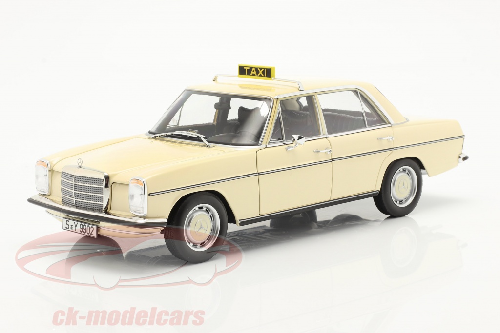 Mercedes-Benz 200-250 E (W114/115) taxi year 1968 light ivory 1:18 Norev