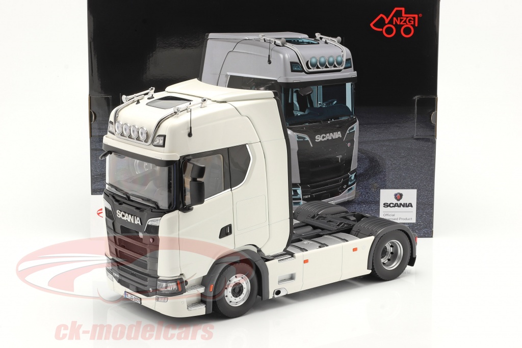 nzg 1 18 scania v8 730s 4x2 truck white 1019 40 model car 1019 40 lx10190040 4251153504860