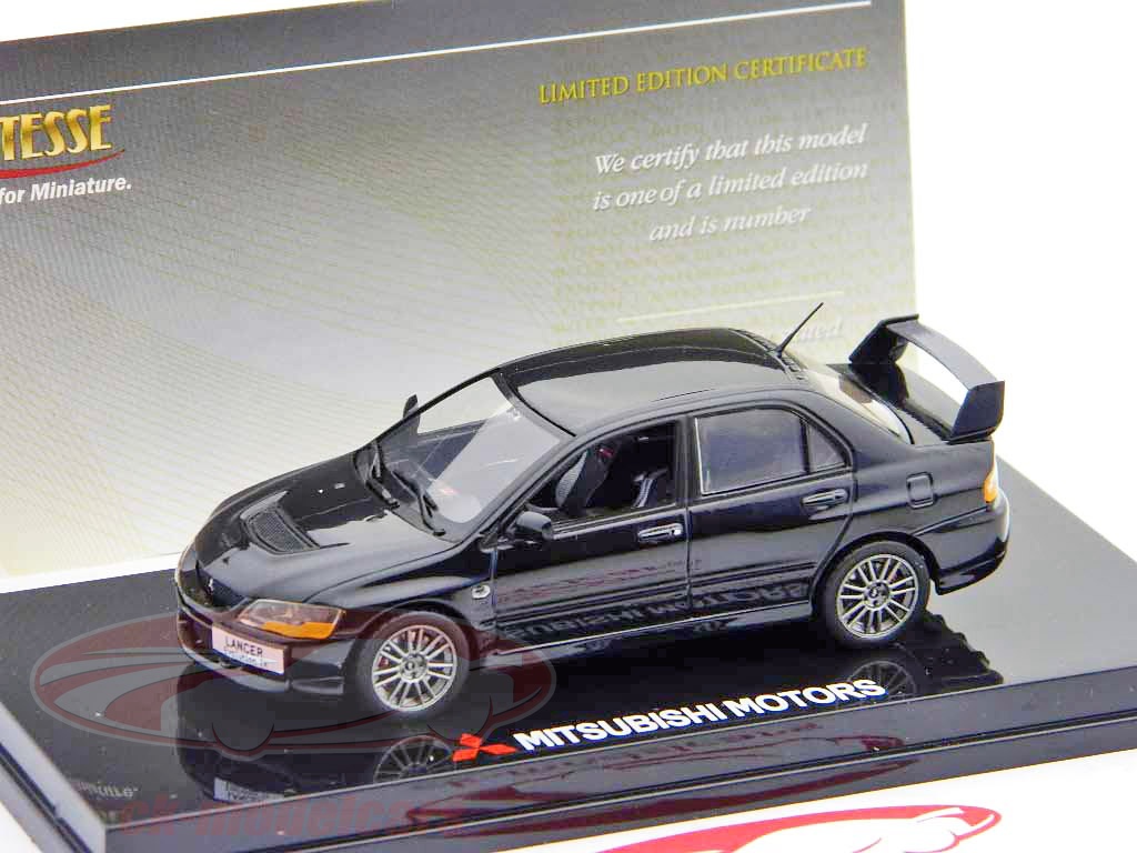 Miniature Vitesse 1/43 - Mitsubishi Lancer Evolution VIII (2008) Noire - Occasion, Boîte Incluse