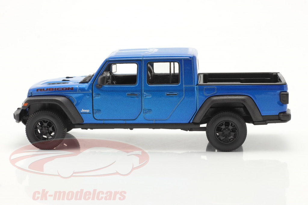 Welly 1 24 Jeep Gladiator Rubicon Pick Up Year Blue Metallic b Model Car b