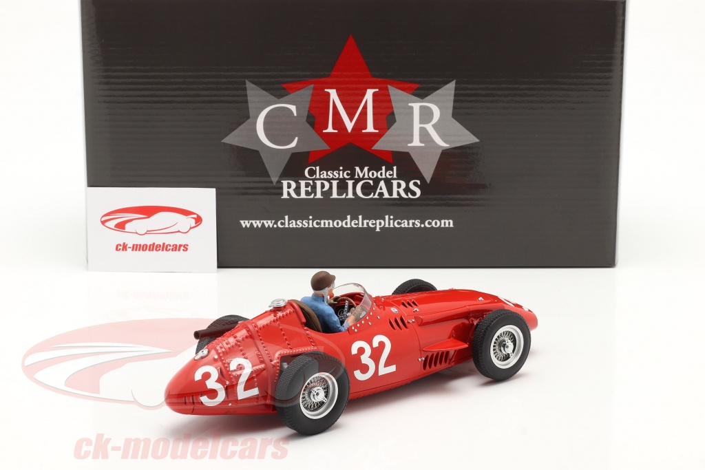 Set: Maserati 250F #32 Monaco GP World Champion F1 1957 with driver figure 1:18 CMR